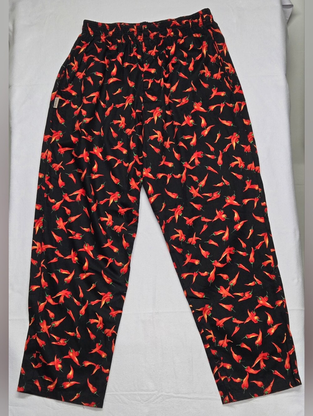 Culinary Classics 1X Loungewear Pants Hot Peppers Elastic Waist Cotton